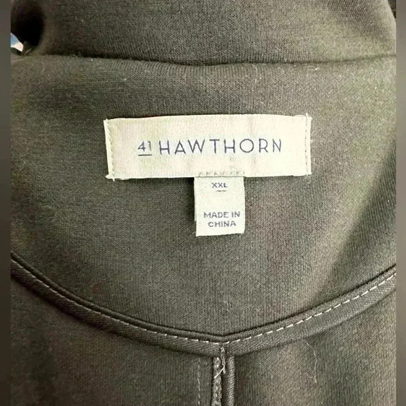 Olive Green Plus Size XXL Double-Breasted Button Up Blazer - Picture 6 of 11